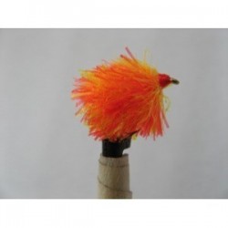 Fab Trout Flies orange sunburst mix fab blob $2.34