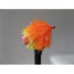 Fab Trout Flies safety orange blushing sunburst fab jelly blob $2.34
