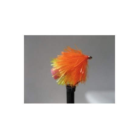 Fab Trout Flies safety orange blushing sunburst fab jelly blob $2.34