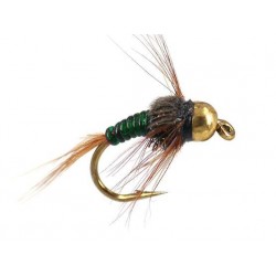 Tungsten Nymphs Dark Green Body Glass TG $3.00