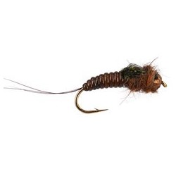 Tungsten Nymphs ivans tg body glass brown $3.00
