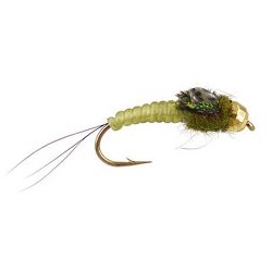 Tungsten Nymphs ivans tg body glass yellow $3.00