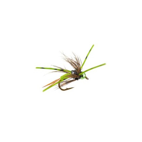 Tungsten Nymphs Markus Hot Green Head Copper TG $3.00