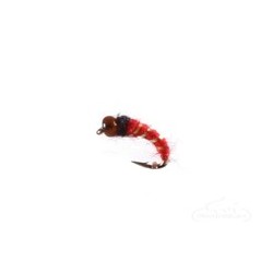 Beaded Nymphs Ghost Midge Bead Head Red $2.42