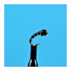 Beaded Nymphs Glass Bead Zebra Midge Black glass bead zebra midge black $2.42