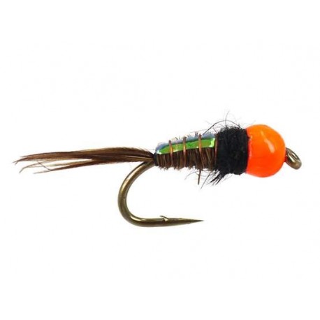 Tungsten Nymphs TG Tinsel Pheasant Hot Orange Nymph $3.00