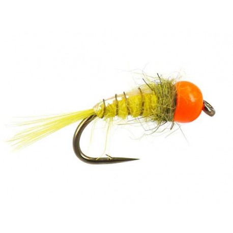 Tungsten Nymphs TG Tinsel Yellow Hot Orange Nymph $3.00