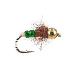 Beaded Nymphs Green Hot Head Pheasant Tail $2.42