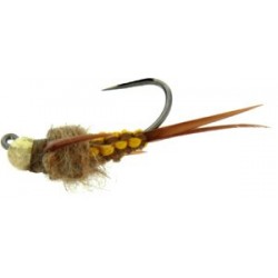Tungsten Nymphs TJ Woven Stone Brown $3.00