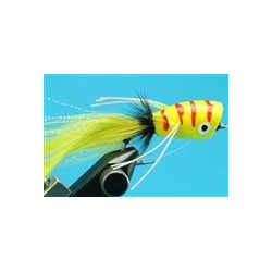 Bass Flies bass popper canary tiger $8.50