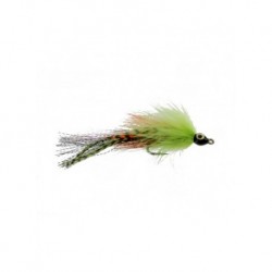Bass Flies bullethead baitfish chartreuse $8.50