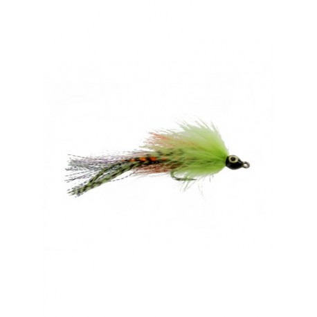 Bass Flies bullethead baitfish chartreuse $8.50