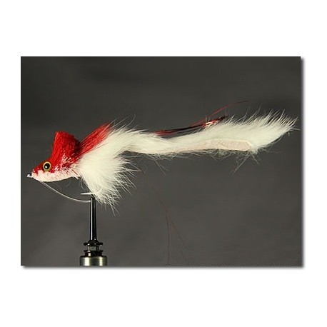 Bass Flies Diver Deer Hair Red White Side $8.50