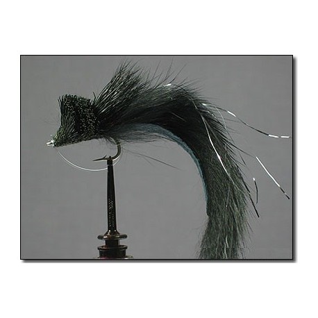 Bass Flies Diver Rabbit Strip Black side $8.50