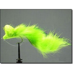 Bass Flies Diver Rabbit Strip Chartreuse side $8.50