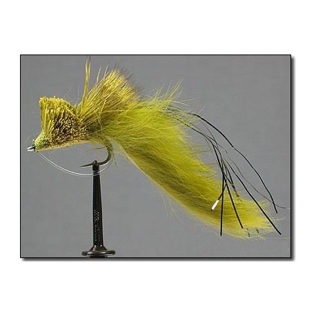 Bass Flies Diver Rabbit Strip Olive side $8.50