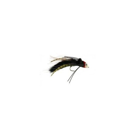 Bass Flies Diver Black Red White $8.50