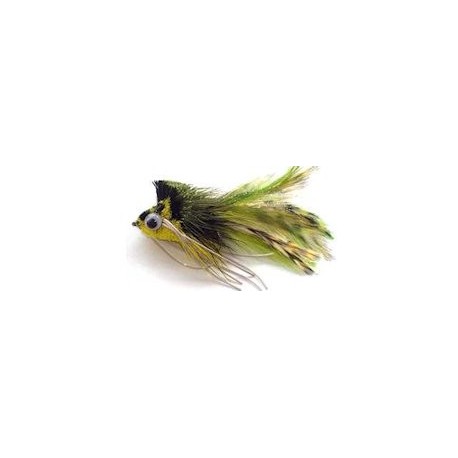 Bass Flies diving yellow olive bass bug $8.50